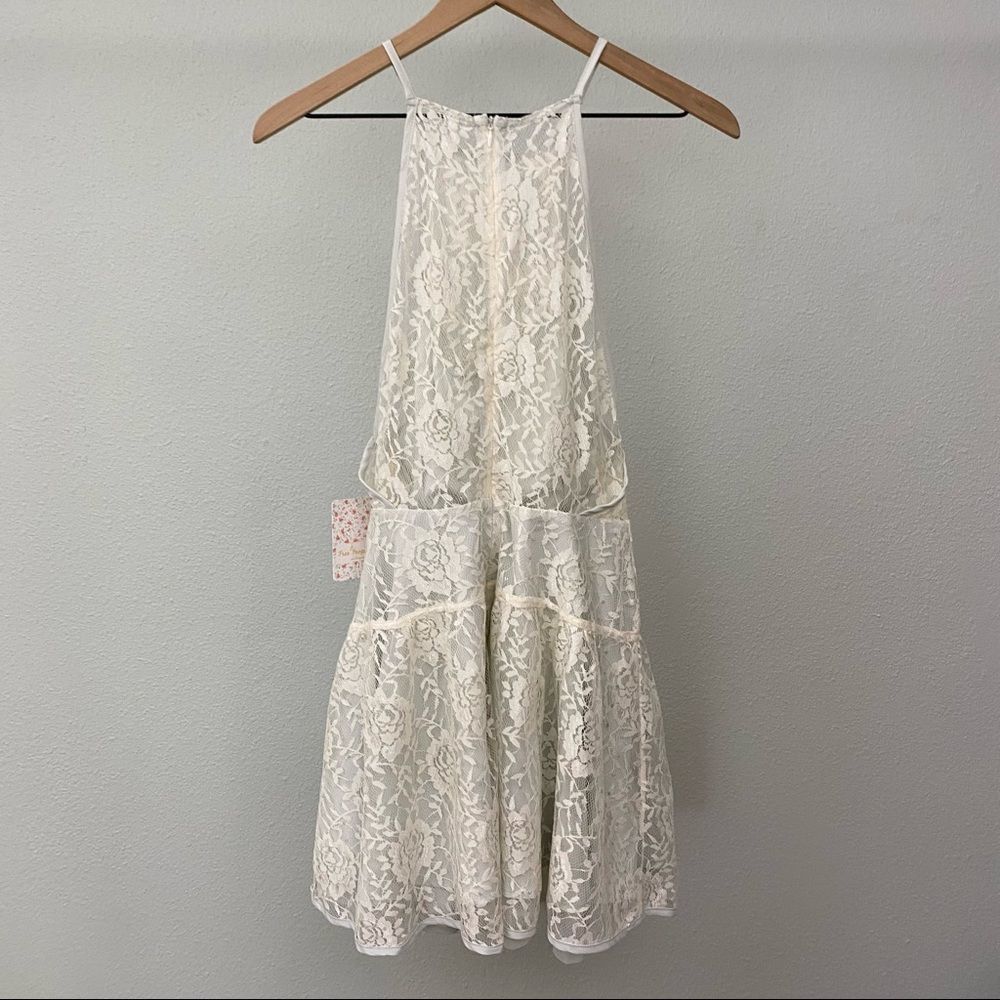 NWT Free People Wish Upon a Star Mini Dress in Ice Combo - Picture 5 of 9